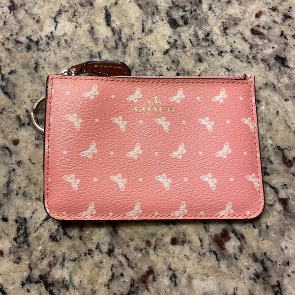 Coach Butterfly Dot Key Coin Pouch - Picture 1 of 12
